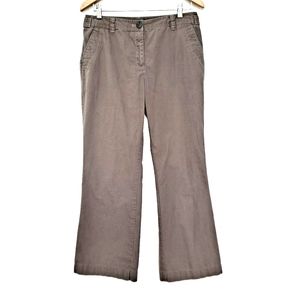 J. Jill Genuine Fit Brown Cotton Boot Flare Casual Chino Pants sz 8